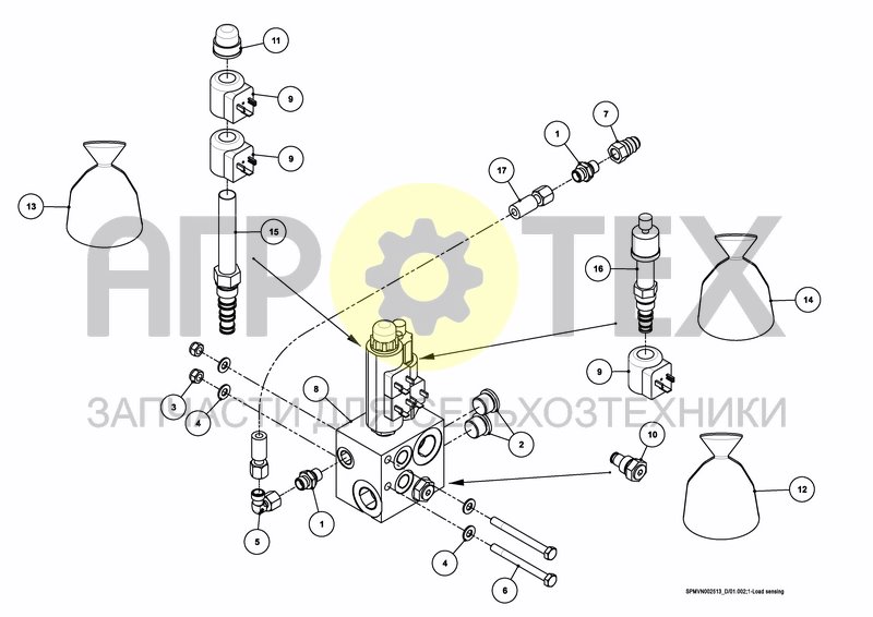 Чертеж OIL CIRCUIT LOAD SENSING 27---30m [2PF]