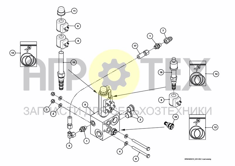 Чертеж OIL CIRCUIT LOAD SENSING 18---24m [2PF]