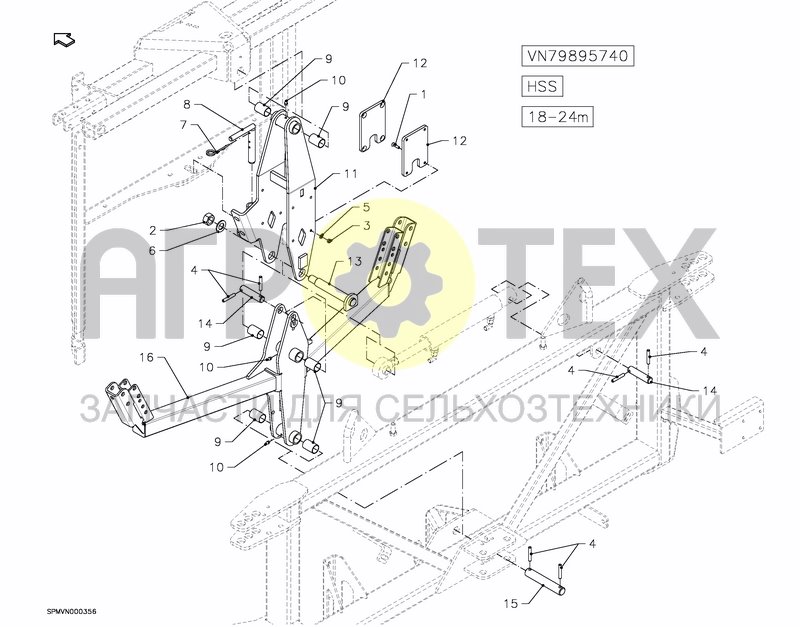 Чертеж LIFTFRAME+MIDDLESECTION HSS 18---24m [2PF]