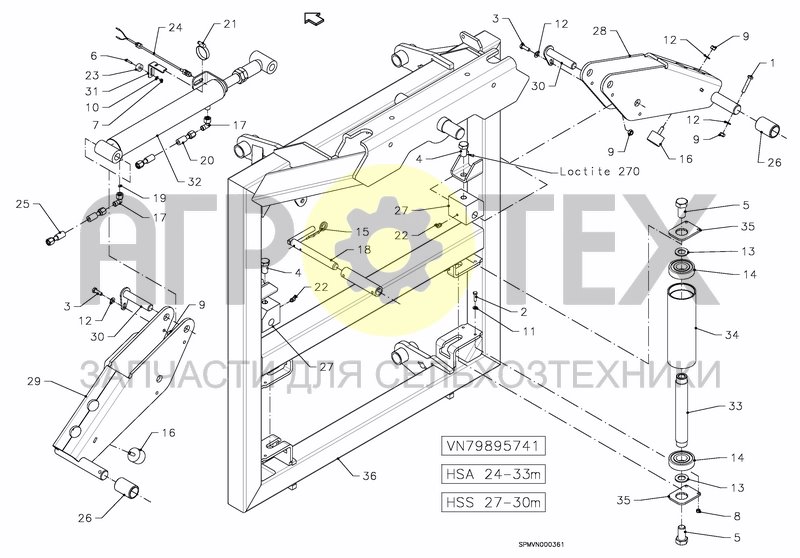 Чертеж LIFTFRAME+MIDDLESECTION HSS 27---30M