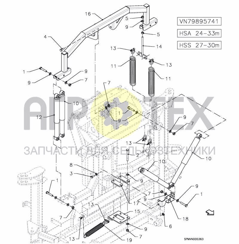 Чертеж LIFTFRAME+MIDDLESECTION HSS 27---30M