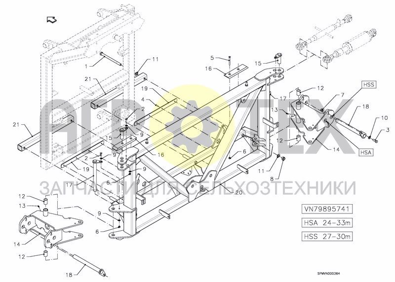 Чертеж LIFTFRAME+MIDDLESECTION HSS 27---30M