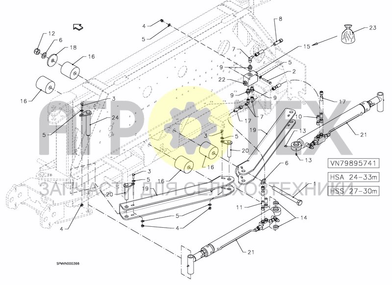 Чертеж LIFTFRAME+MIDDLESECTION HSS 27---30M