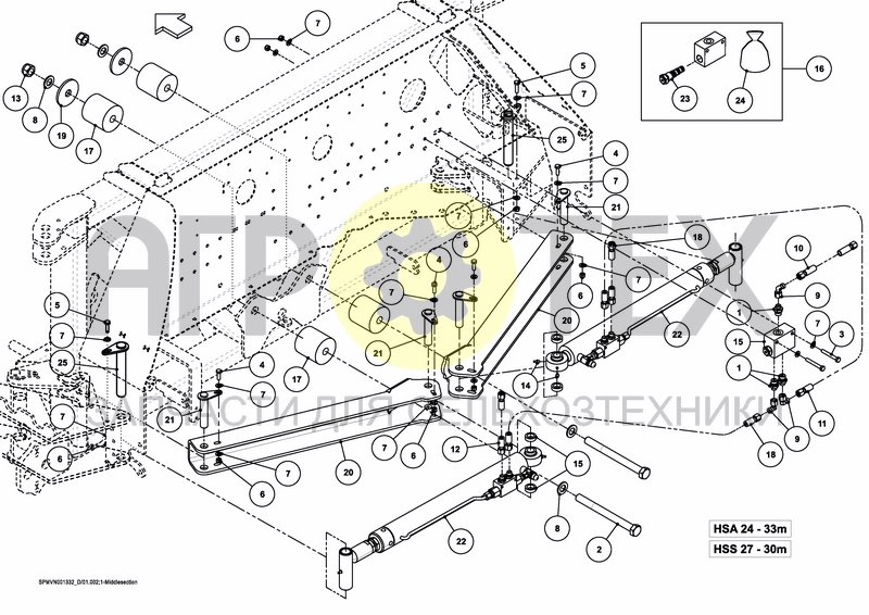 Чертеж LIFTFRAME+MIDDLESECTION HSA/HSS 27---30m [2PF]