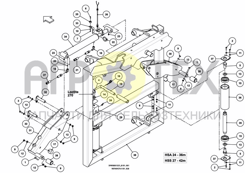 Чертеж LIFTFRAME+MIDDLESECTION HSA/HSS 27---30m [2PF]