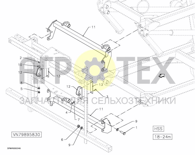 Чертеж CONNECTING PARTS PARALELLOGRAM 18---24m [2PF]