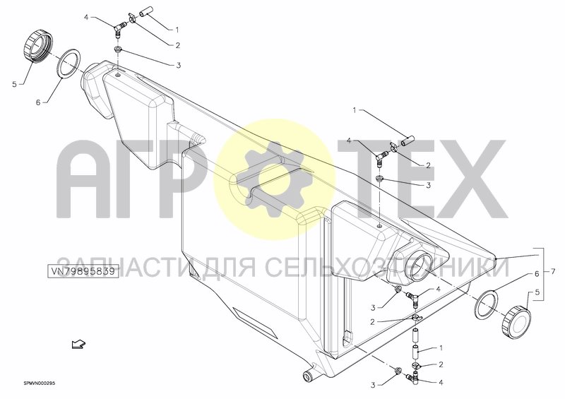 Чертеж CLEAN WATER TANK 380L