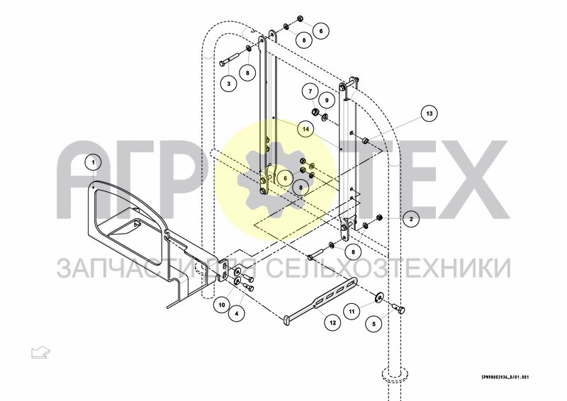 Чертеж SUCTION HOSE FRAME