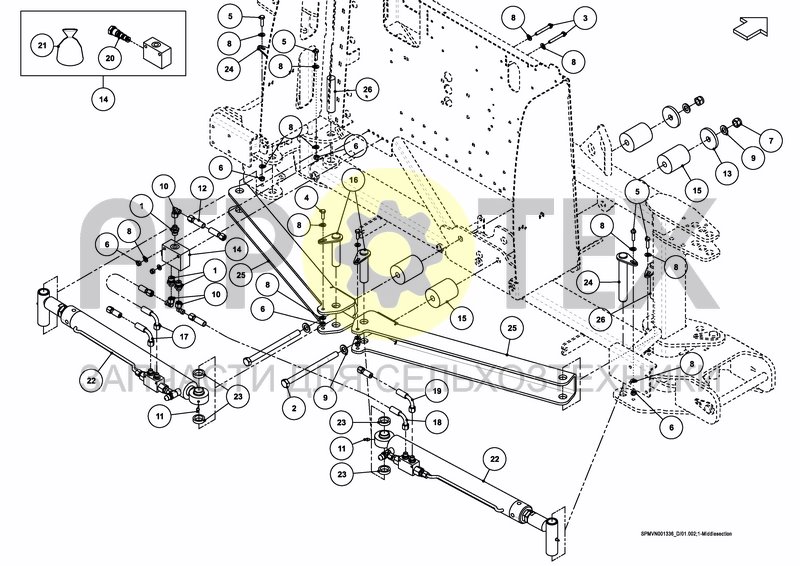 Чертеж LIFTFRAME+MIDDLESECTION HSS 27---30m [3PF]