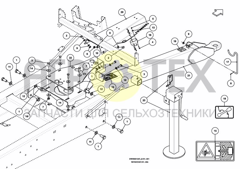 Чертеж DRAWBAR FIXED