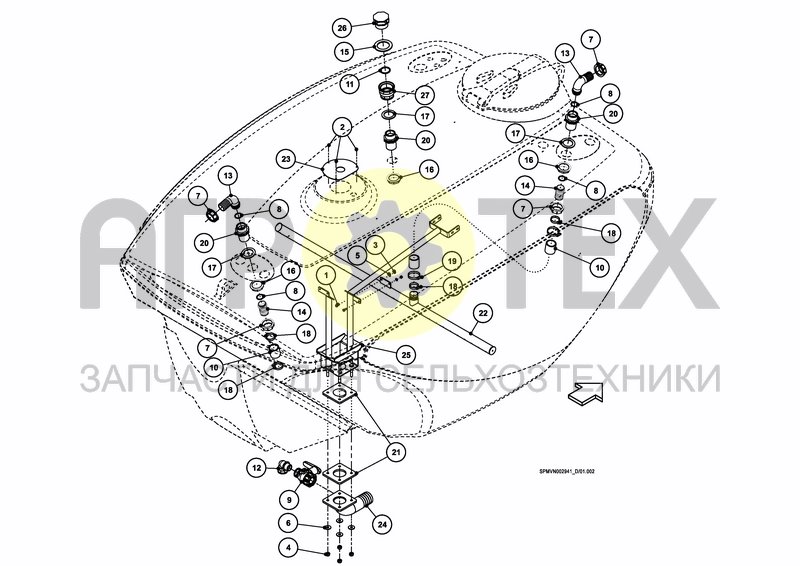 Чертеж MAIN TANK, AGITATION 2400/2800/3600