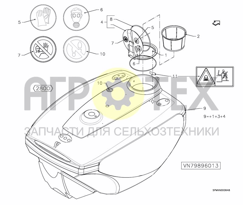 Чертеж MAIN TANK 2800