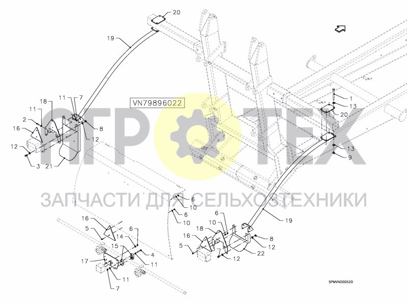 Чертеж LIGHTING SET (REAR)