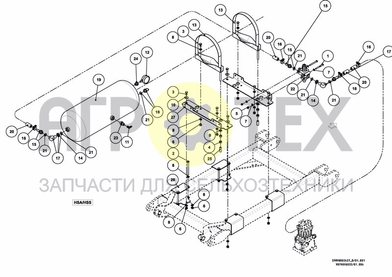 Чертеж AIR TANK HSA/HSS