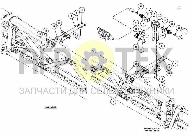 Чертеж WATER & PARTS HSA 24---36M [2PF]