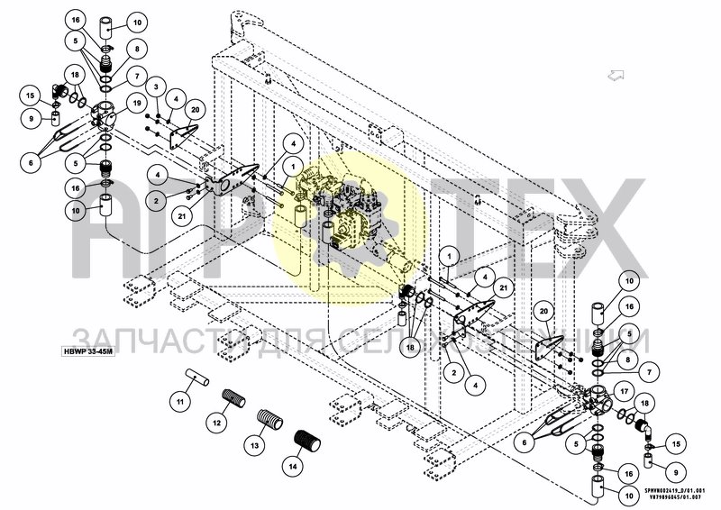 Чертеж WATER & PARTS HBWP 33---45M [3PF]