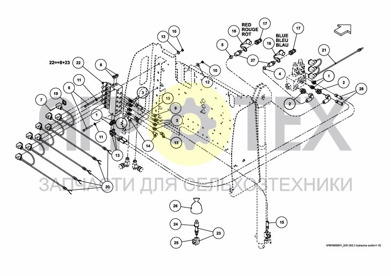 Чертеж HYDRAULICS COMFORT 1 18---21M