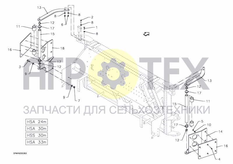 Чертеж SPRAYBOOM HSS 27---30M