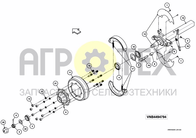 Чертеж ADJUSTABLE AXLE