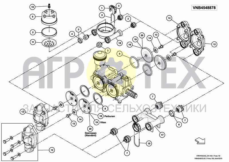 Чертеж PUMPSET 150 L / 40 GAL