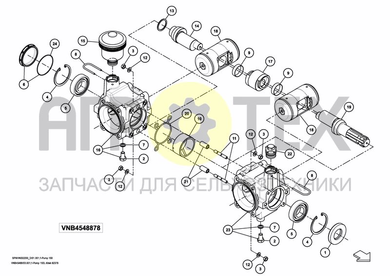 Чертеж PUMPSET 150 L / 40 GAL