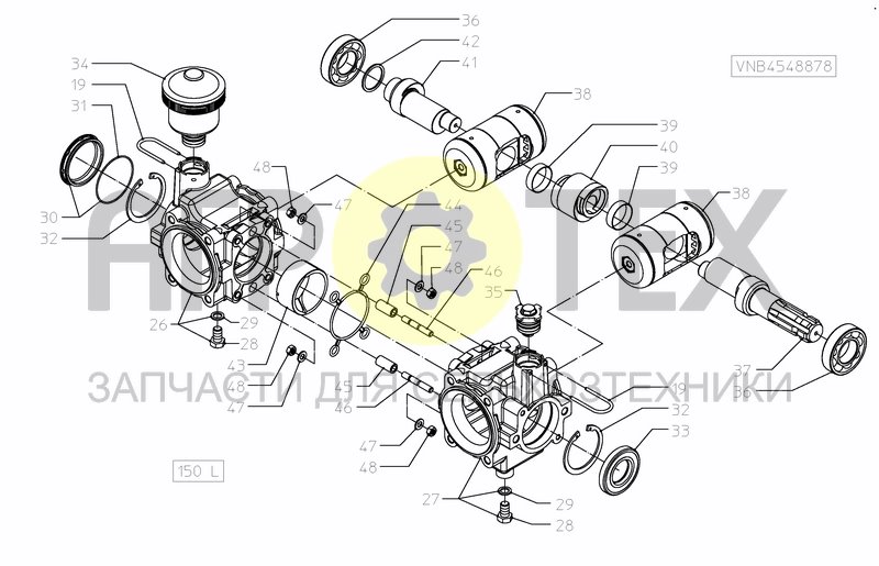 Чертеж PUMPSET 150 L / 40 GAL