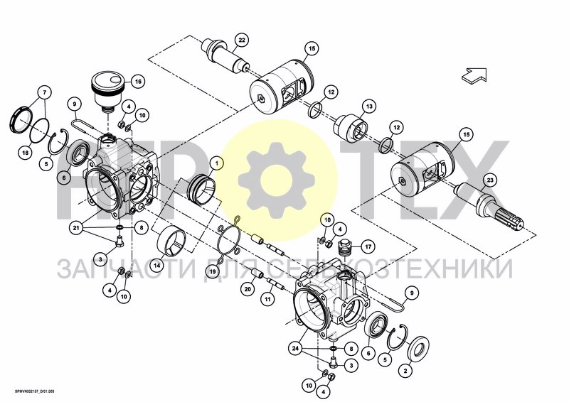 Чертеж PUMPSET 260 L / 69 GAL