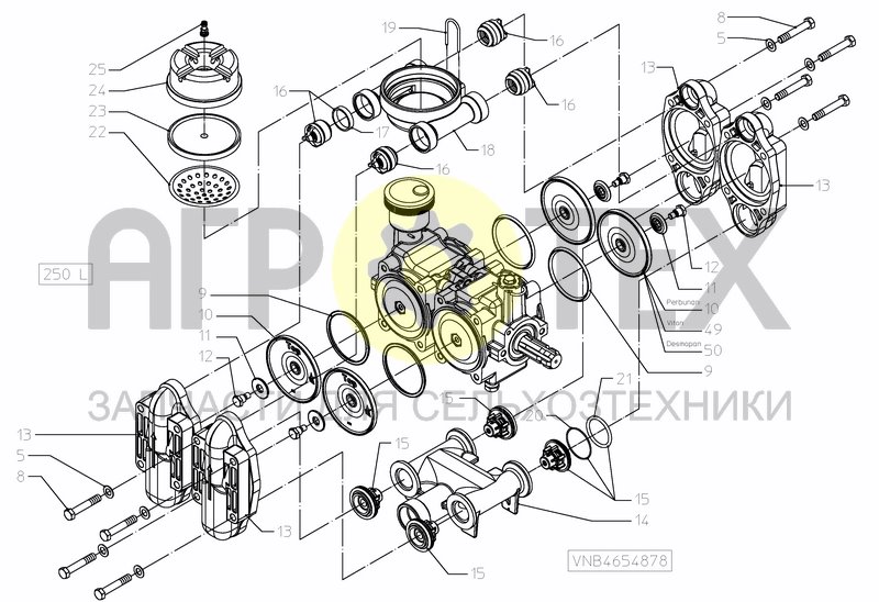 Чертеж PUMPSET 250 L