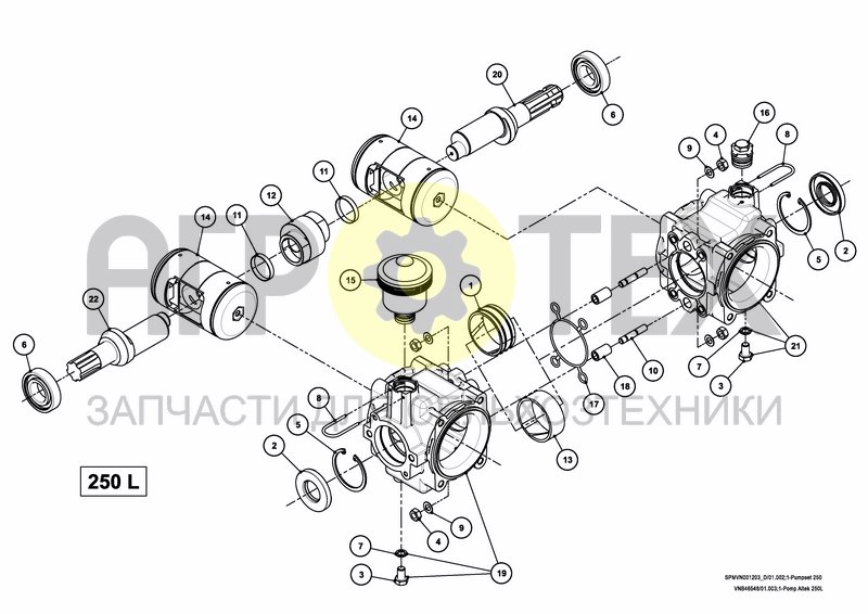 Чертеж PUMPSET 250 L