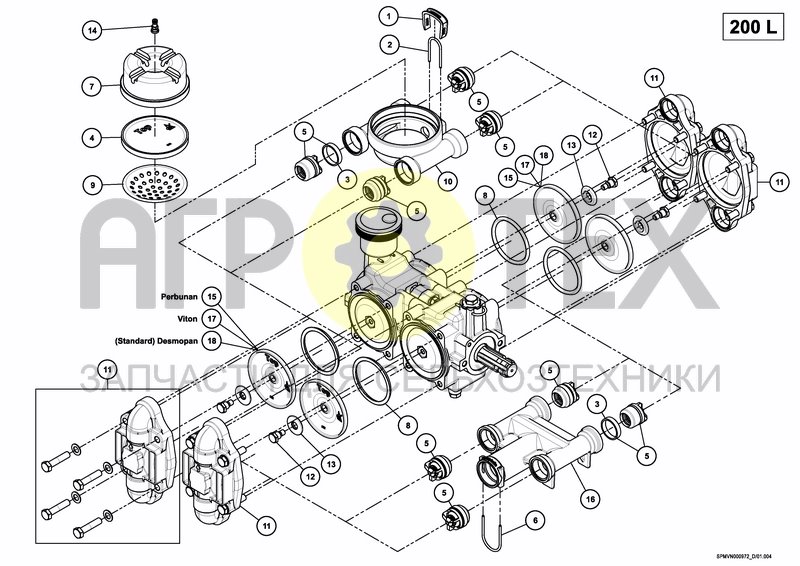 Чертеж PUMPSET 200 L / 53 GAL