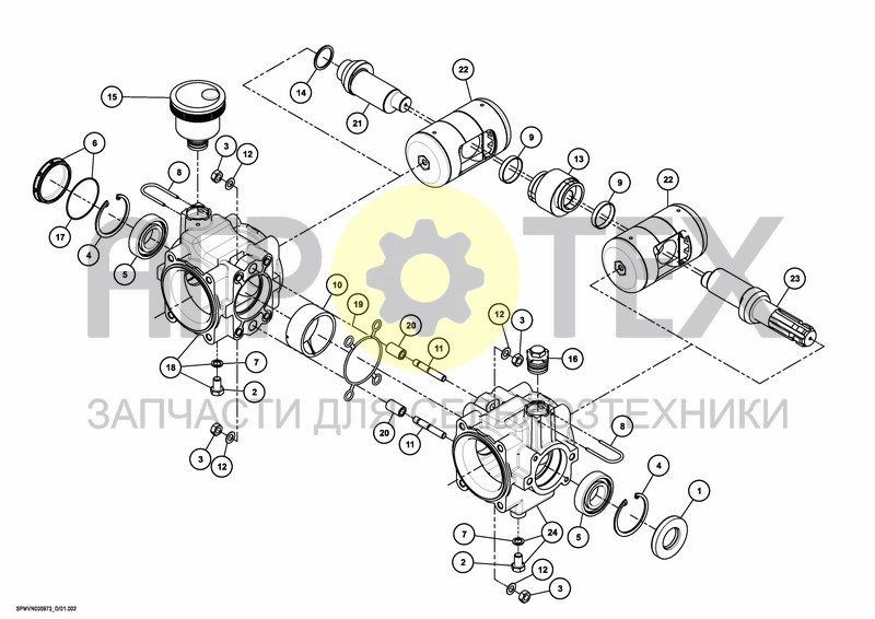 Чертеж PUMPSET 200 L / 53 GAL