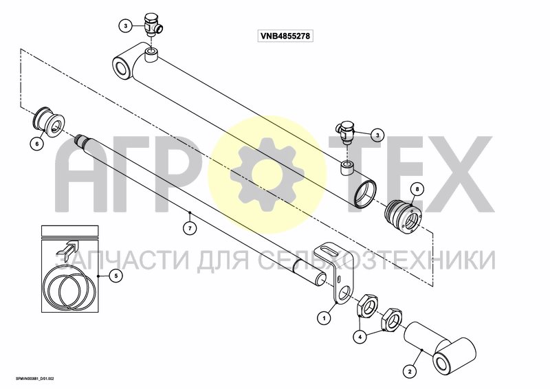 Чертеж BOOMBLOCKING SET ELECTRIC/ HYDRAULIC 24---30M