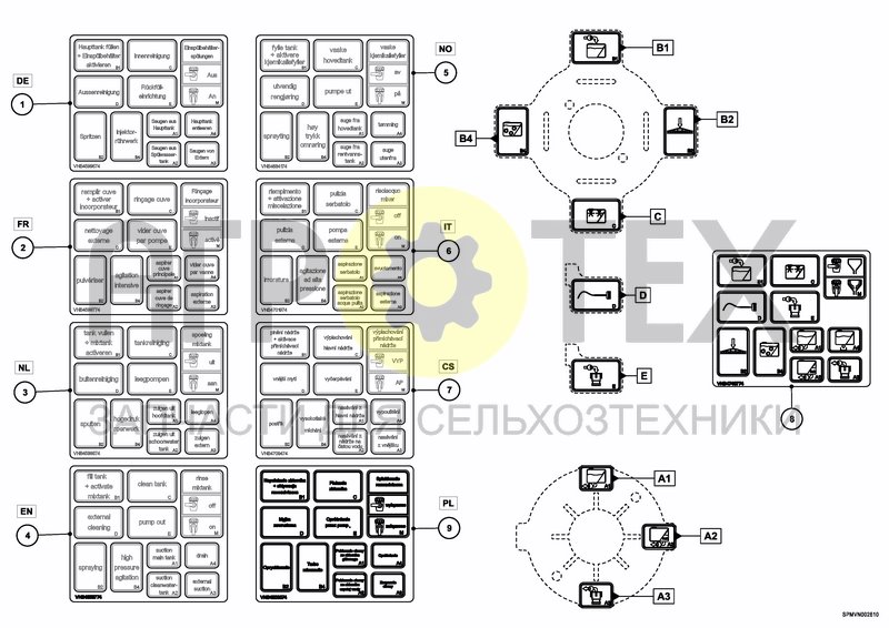 Чертеж DECAL SET VALVES