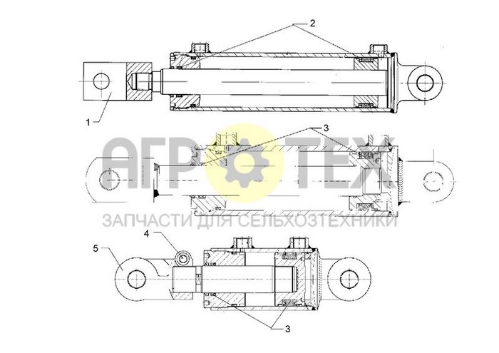 Чертеж 80/40x245-515+-5 D25 M18x1,5