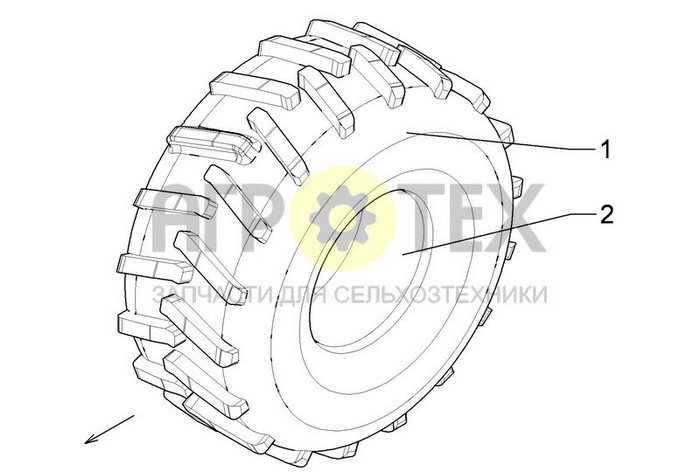 Чертеж 550/45-22.5 12PR RE GKN/FAD