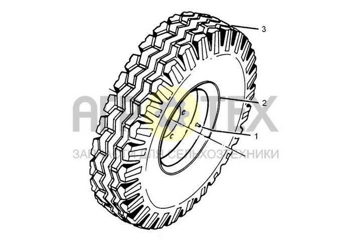 Чертеж 7.50-10 10PR T-523