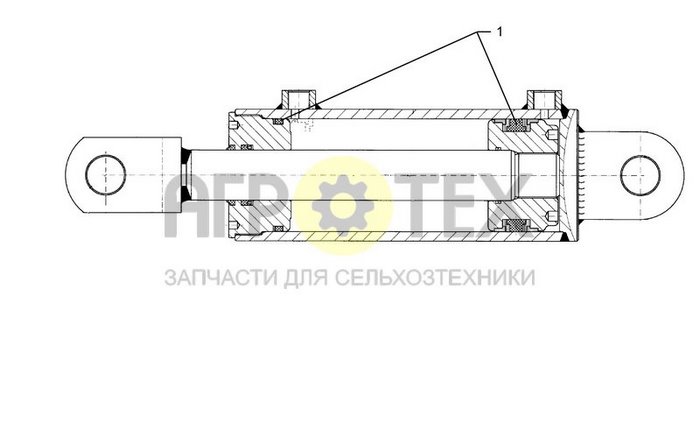 Чертеж 80/40x245-515 D30 M16x1,5