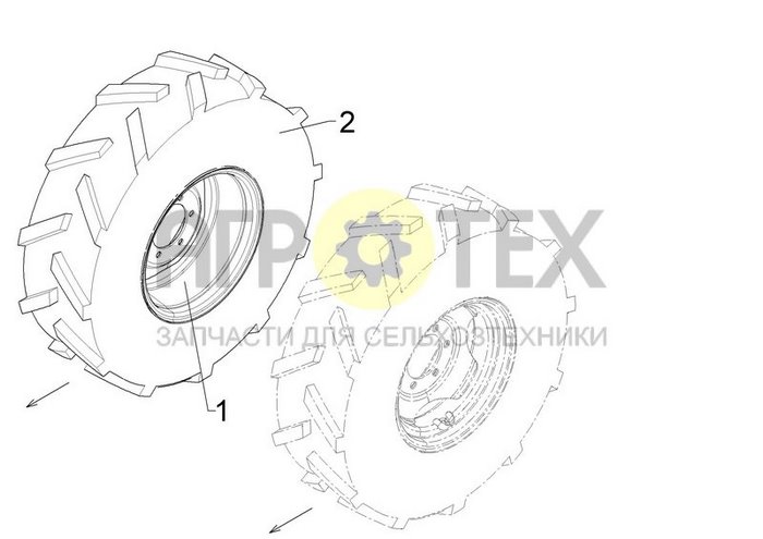 Чертеж 6/161/205 ET0 420/65R20 RE