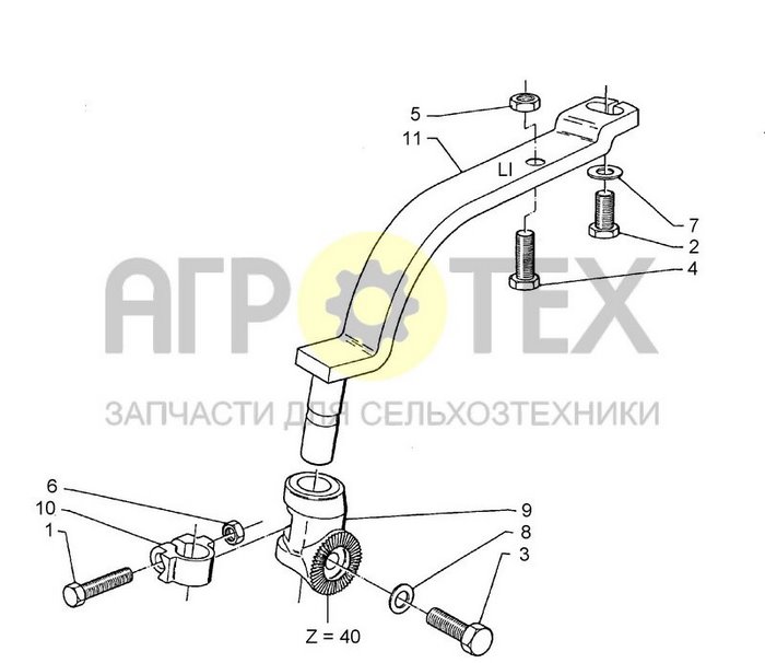 Чертеж 60x25x600 LI Sech V-A Z40