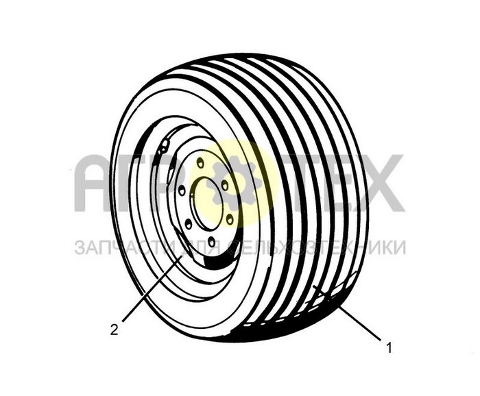 Чертеж BKT 400/55-22.5 TL ET-0 14PR