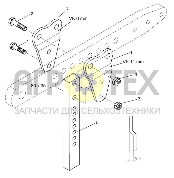 Чертеж S1 50x30x371/G 80x35