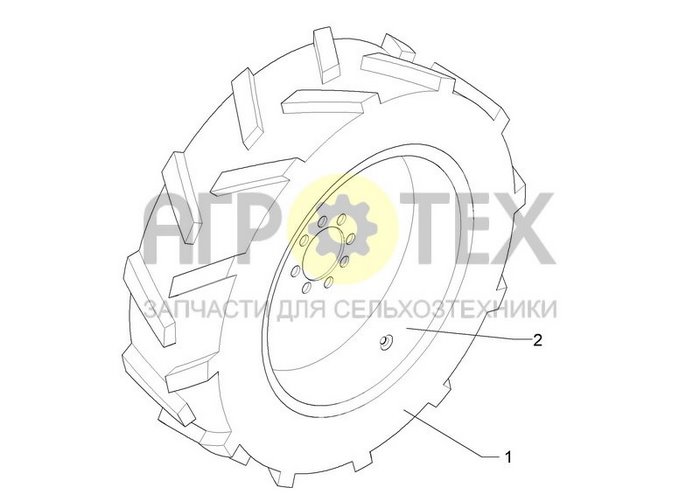 Чертеж Michelin 405/70-20 ET+60 RE