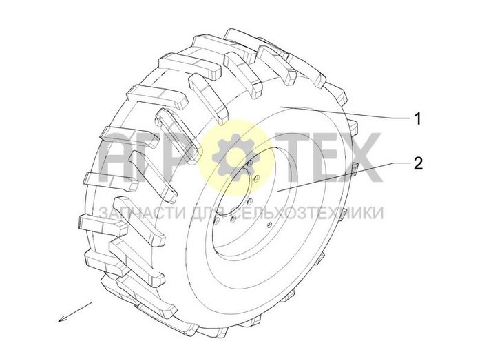 Чертеж 620/40R22.5 I380