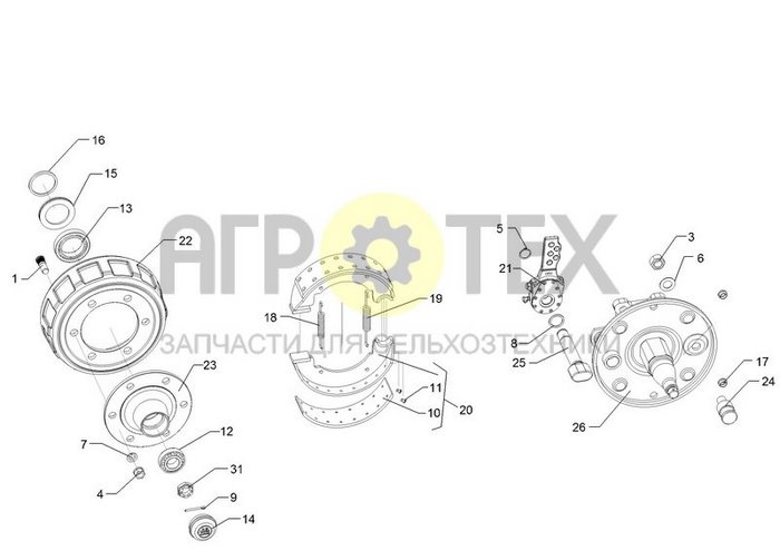 Чертеж V70-310x80 RE 6-205 M18x1,5