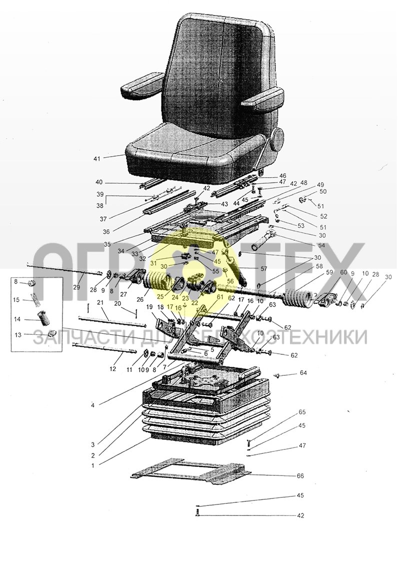 Сиденье оператора (№22 на схеме)