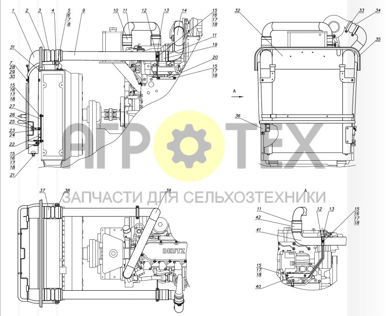 Установка охладителя (№22 на схеме)