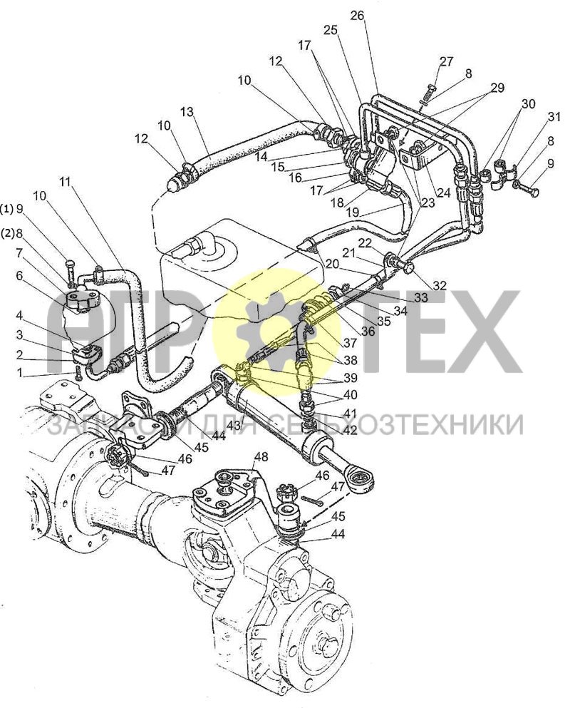 №44 (МТЗ-310, 320, 321 - Управление рулевое гидрообъемное)