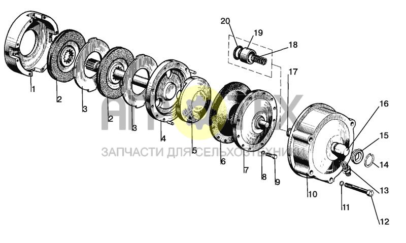 №16 (МТЗ-920.4/952.4 - Механизм блокировки дифференциала)