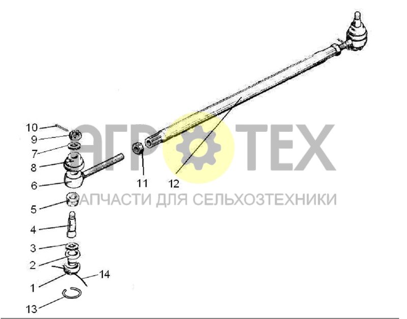 Тяга рулевая (№4 на схеме)