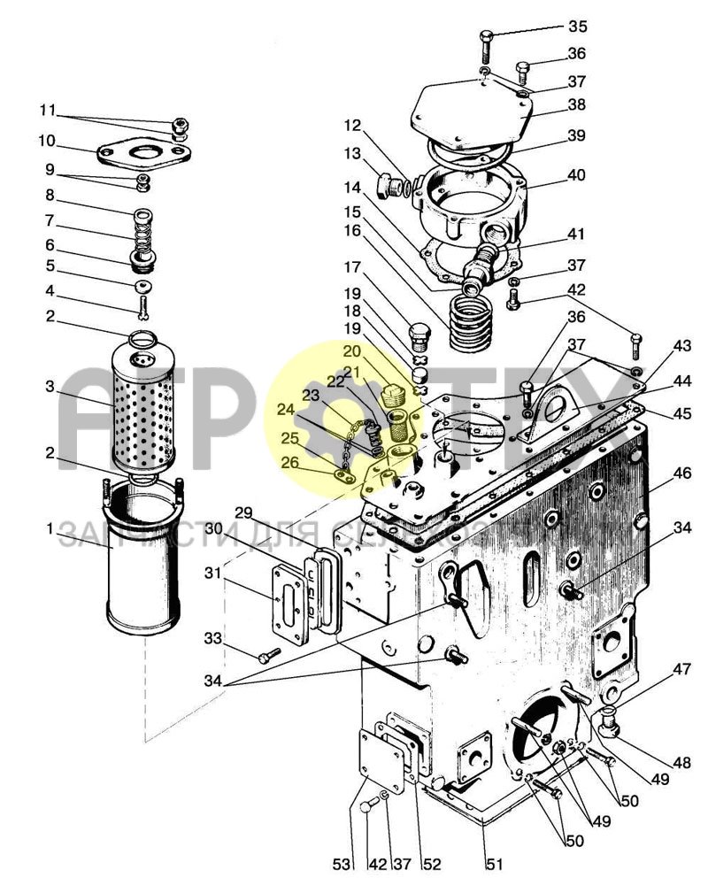 №38 (92П - Корпус гидросистемы и фильтр)